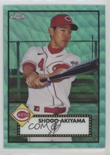 2021 Topps Chrome Platinum Anniversary Aqua Wave Refractor Shogo Akiyama 2k3