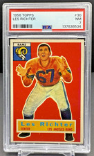 1956 Topps Football Les Richter PSA 7 NM Los Angeles Rams Card #30       cc88