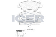 Bremsbelagsatz Vorne Lucas-Trw-System für Opel Combo Tour Corsa C X01 ab 00->