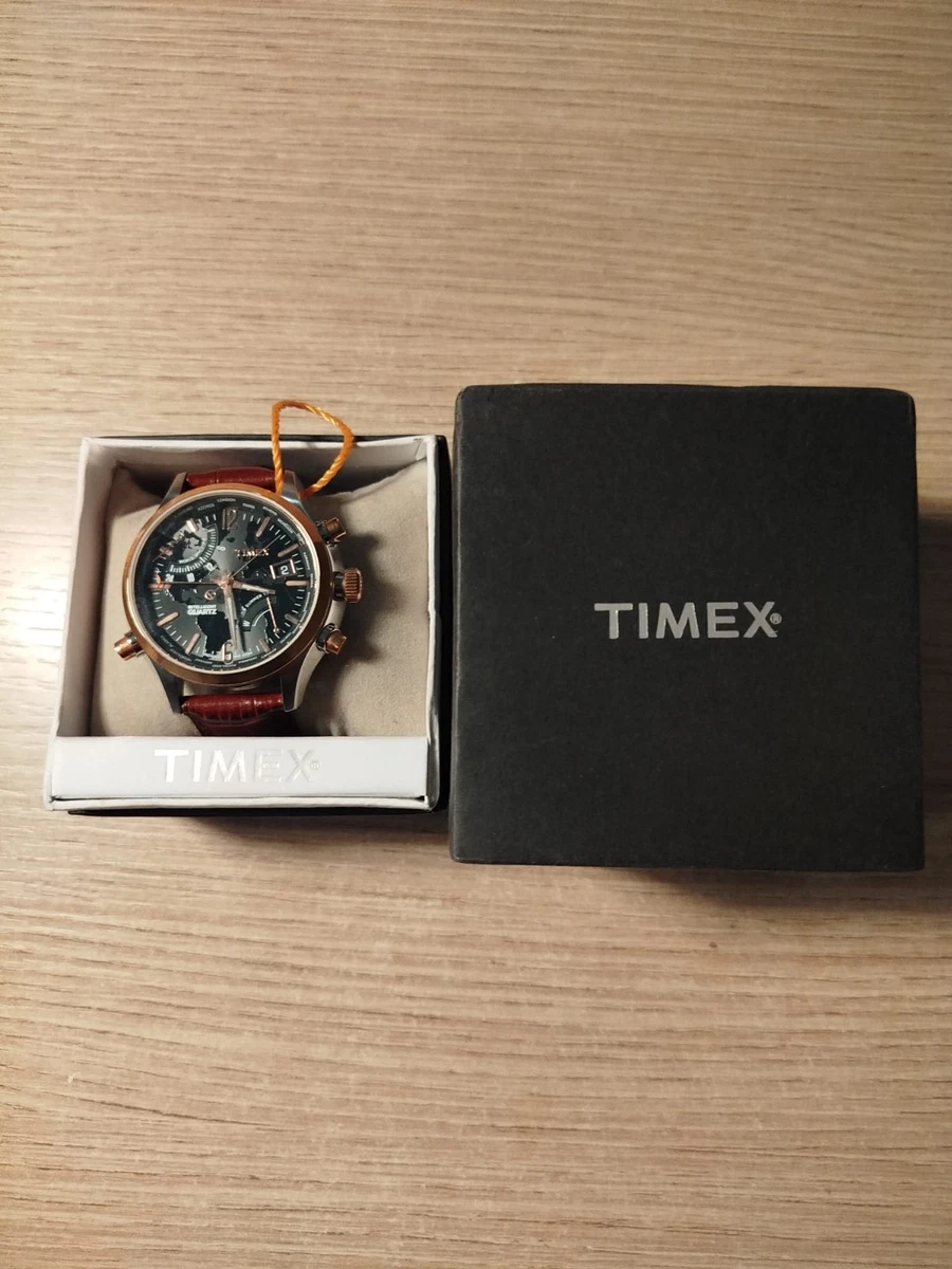 Timex Orologio da polso al quarzo da uomo Waterbury Heritage, marrone, Bracciale