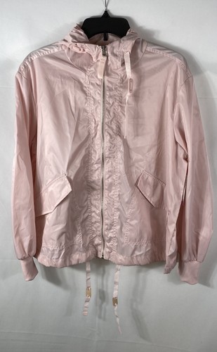 BB Dakota Steve Madden Women's Pink Hooded Full Zip Windbreaker Jacket NWT Sz S
