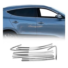 Window Molding Trim Streamer For Hyundai Tucson 2010-2015 Stainless Steel 10 Pcs