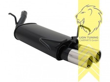 Sportauspuff Endschalldämpfer für Opel Corsa C 2 x 76mm 