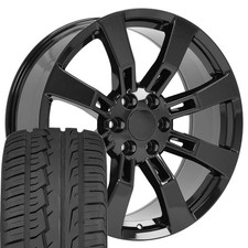 22 Black 5409 Wheels 28545r22 Tires Fit Cadillac Escalade Yukon Tahoe