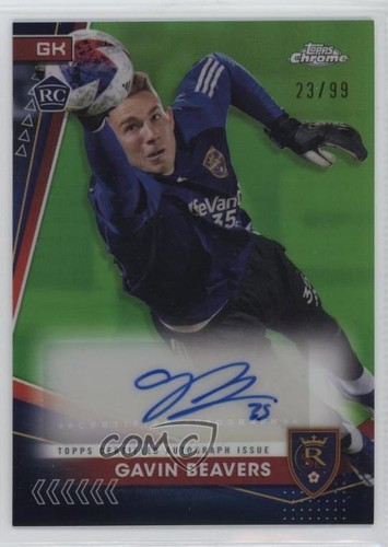 2024 Topps Chrome MLS Neon Green Refractor /99 Gavin Beavers #CA-GB Auto 6q5