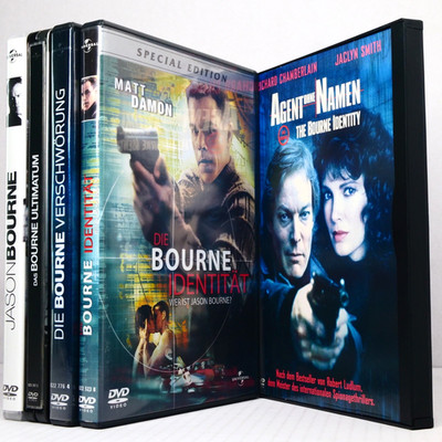 Jason Bourne Sammlung DVD 5 Filme Original Richard Chamberlain & Matt Damon