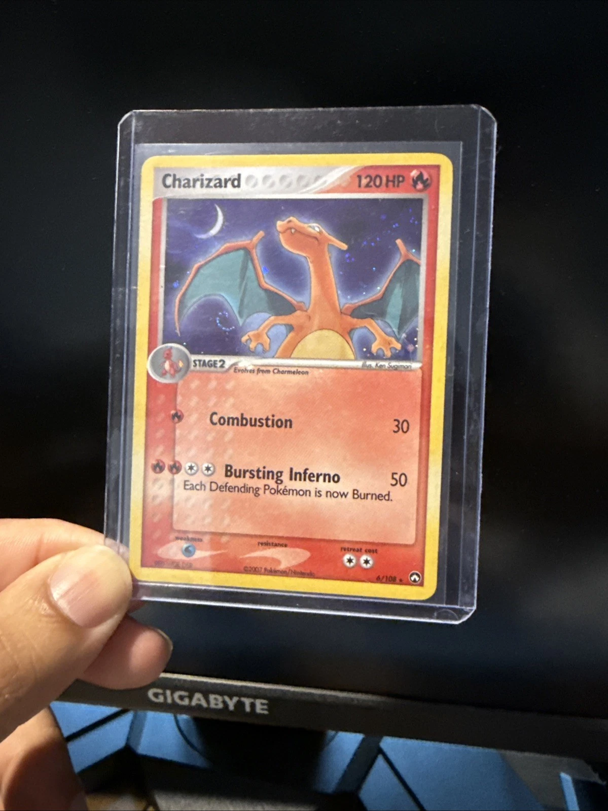 Deal for Pokemon Card Charizard 6/108 Ex Power Keepers 2007 Holo Rare
