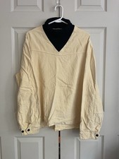 Vintage Hague Suede Men’s Turtleneck Pale Yellow Size Large USA Made