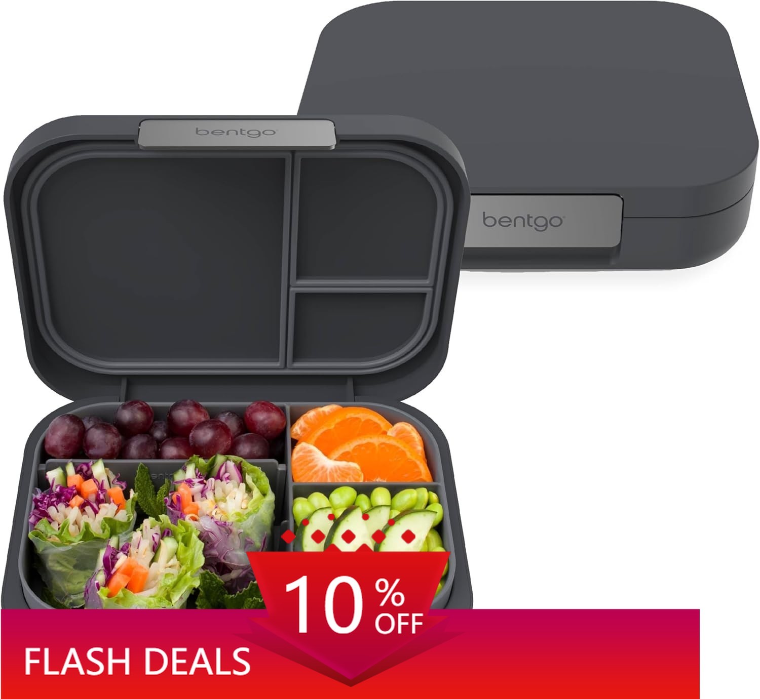 ; 3-4 Compartment Design, Leak-proof Construction, (dark Gra