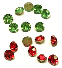 8 Light Green  8 Red Lionel Classification Lamp Jewel Rhinestone Marker Lantern