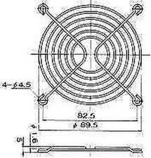 10pcs Fan guard Protective grill 92x92mm SUNON
