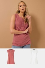 Image of LTS Tall 2 PACK Henley Vest Tops