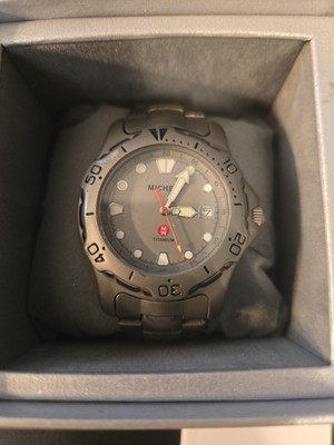 Michele  unisex  Titanium Watch (71-410T) 5 ATM + box - Excellent Condition 