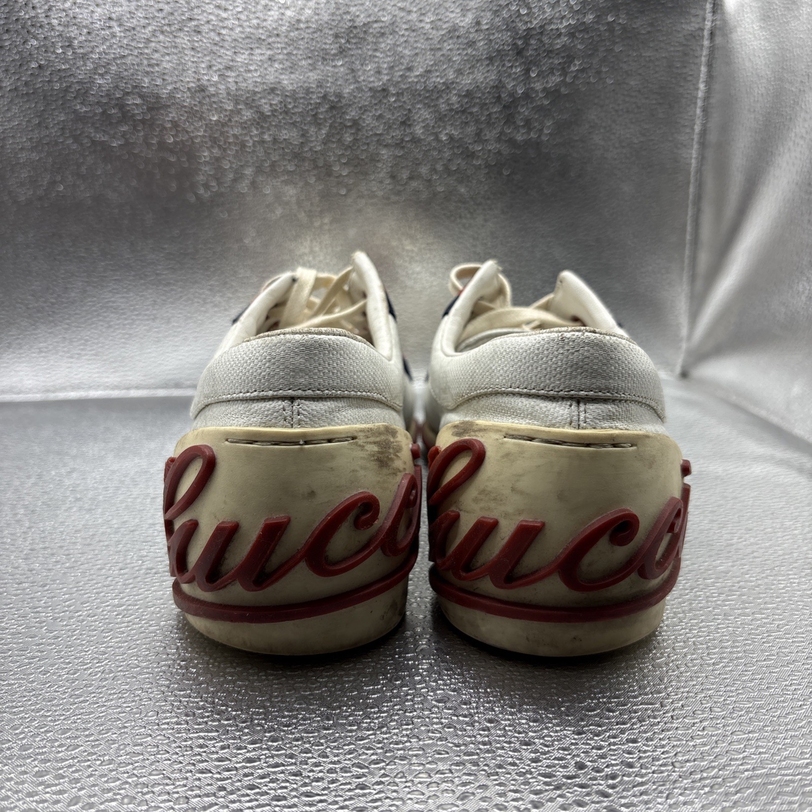 RARE GUCCI SCRIPT WEB STRIPE CURSIVE BOULEVARD SN… - image 4