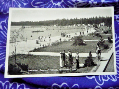 AK Strandbad Bergsee Schneeberg Erzgebirge ungel um 1935