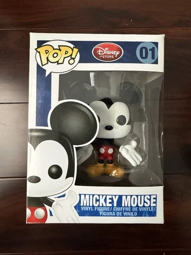Funko POP! Disney Store Original Mickey Mouse #01 Red Logo Rare Excellent Box