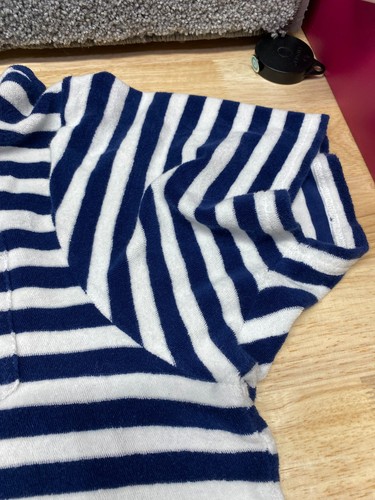 CRIQUET Austin Terrycloth Striped Blue & White Mens XXL Polo Shirt Pocket Preppy - Picture 5 of 12