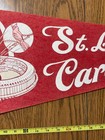Vtg 1968 ST LOUIS CARDINALS New Busch Memorial Stadium Baseball Felt Pennant VG — photo 4