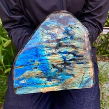 3.74LB Natural Labrador flash moonstone quartz crystal mineral specimen