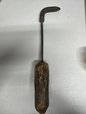 Antique Primitive Soldering Iron Copper Tip Wood Handle 14” Mantle Decoration 