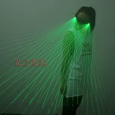 Green LED Laser Emitting Glasses Rechargeable Performance Stage Props DJ Party