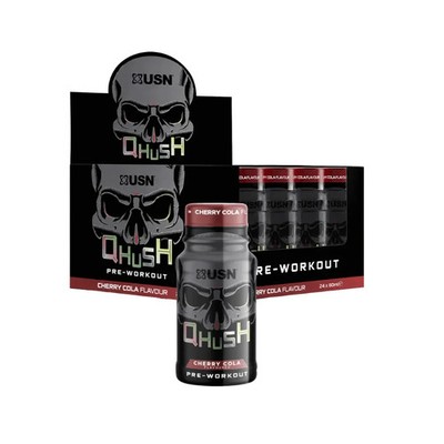 USN Pre Workout 24 x 60ml Shot Stim Cherry Cola Gym Energy Focus AAKG BB 02/2026