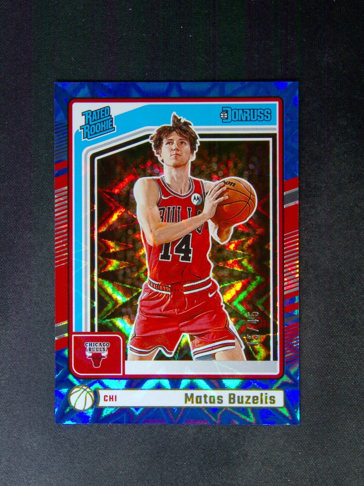 2024-25 Panini Donruss Matas Buzelis #240 RC Rated Rookie Blue Explosion /45