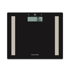 Salter Ultra Slim Black Glass Body Mass Digital Analyser Bathroom Scales