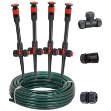 Multi-Adjustable Flex Design Above Ground Irrigation Garden Sprinkler System New
