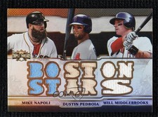 2014 Triple Threads Relic Combos Sepia 16/27 Mike Napoli Dustin Pedroia uk2