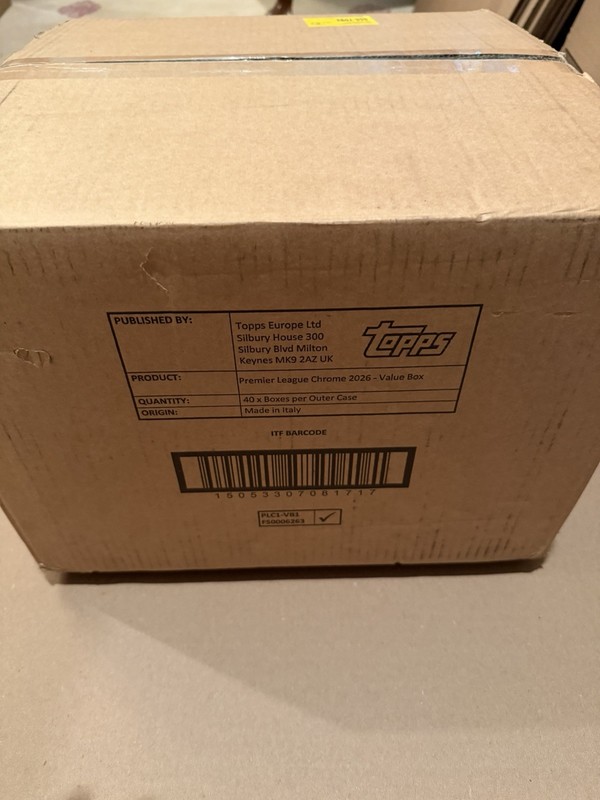 2026 Topps Chrome EPL Premier League Soccer Blaster 40 Box  Sealed Case