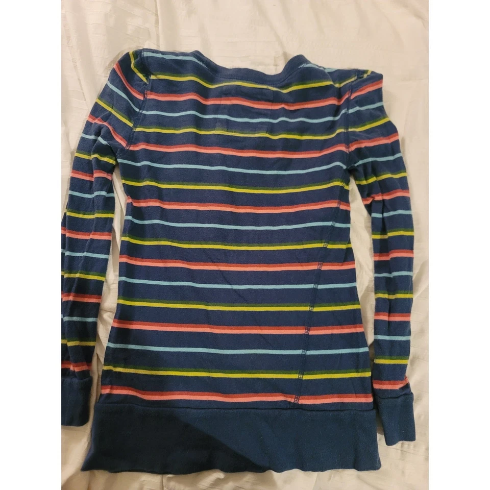 Camisa túnica informal colorida de manga larga a rayas con cabeza de pato talla S Foto 3 de 4