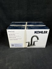 KOHLER R38805-4D-BL Facile Centerset bathroom sink faucet 1.2 gpm in Matte Black