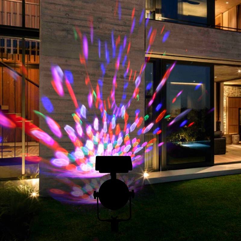 Luz de proyector solar al aire libre Luz de césped colorida giratoria de Navidad - Image 4 of 4