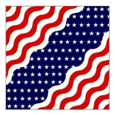 3 Pack USA American Wavy Flag 100% Cotton Bandana 22"x22" America Best Bandanna