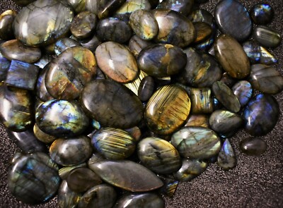 500 Gram Multi Colour Fire Labradorite Cabochon Wholesale Price Gemstone V51-4