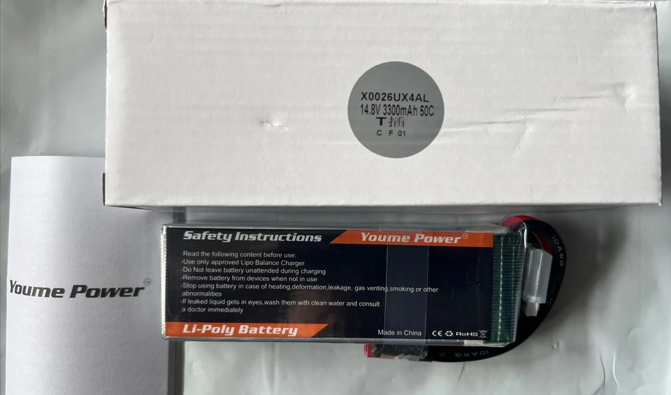 2PCS 14.8V 3300mAh 4S LiPo Battery 50C Dean For RC Helicopter Boat Car Truck - Image 3 of 3