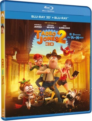 Tadeo Jones 2: El Secreto del Rey Midas Blu-ray 3D REGION LIBRE.A-B-C (2017) NUE