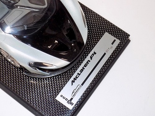 1/18 Tecnomodel McLaren P1 in Ice Silver with Black Hood #01 of 10 Carbon - Picture 3 of 8