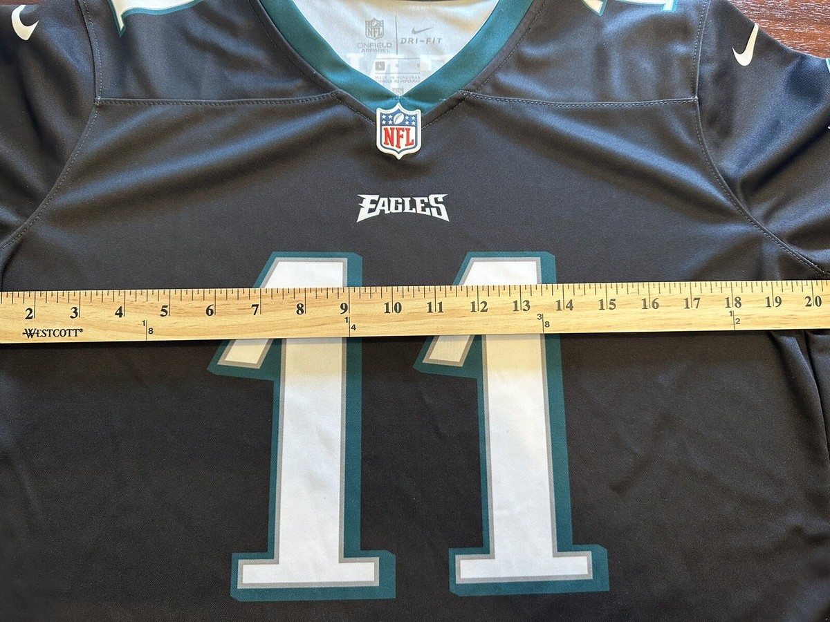 フィラデルフィア・イーグルス Wentz ジャージ XL 黒 nfl eagles jersey Men's Gray Size Large, V Neck Short Sleeve