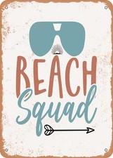 METAL SIGN - Beach Squad - 4 - Vintage Look