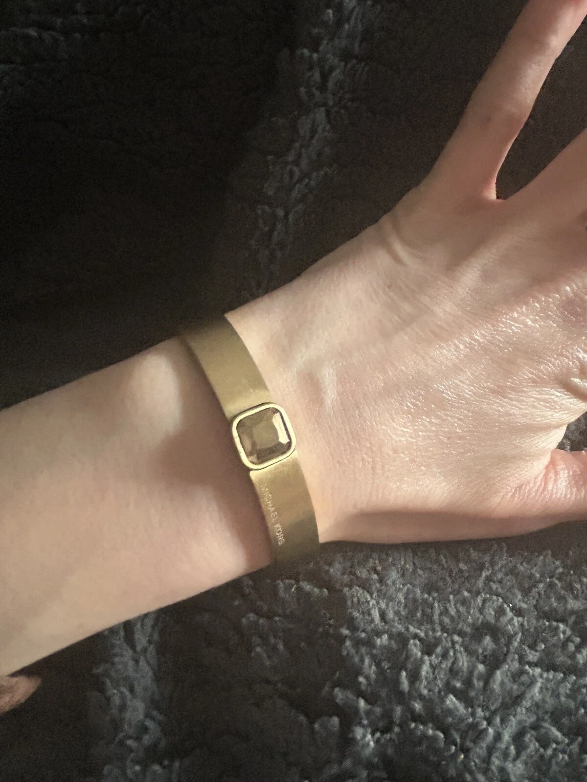 Bracciale Michael Kors MK tono oro cerniera magnetico gioielli moda