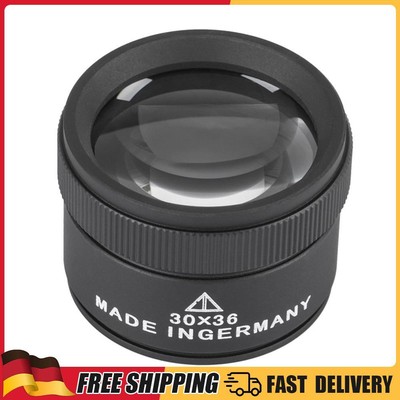 30X Magnifying Glass Optical Lens Magnifier Coin Watch Repair Loupe (Black)