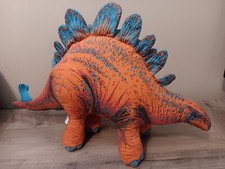 Applause 1992 Orange Blue Stegosaurus VTG Plush Stuffed Dinosaur 18" x 9.5"