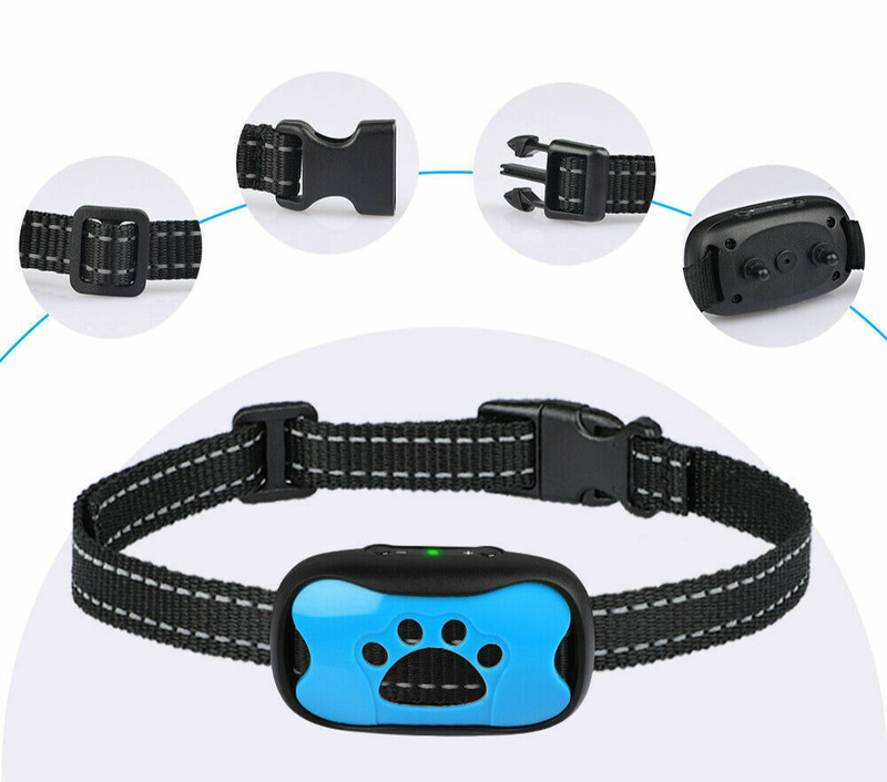 2 Humane Anti Bark Collars for Dogs - No Shock Anti Barking Device, Pet Training