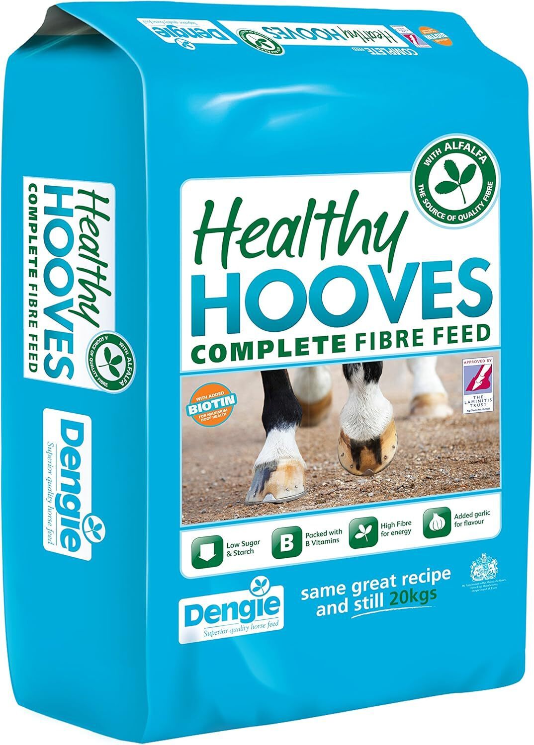 Dengie Healthy Hooves 20Kg - Low-Calorie, High-Fibre Horse Feed - Added Biotin