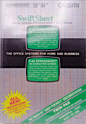 COMMODORE 64/128 -- SWIFT SHEET 128 (COSMI - DISK)