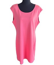 Nine West Women's Scoopneck Cap-Sleeve Sheath Dress Coral XL NWT