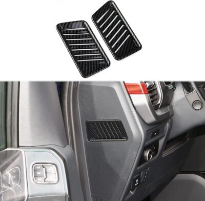 2x Center Console Side Air Vent AC Outlet Cover Bezel For Ford F150 2021+ Black