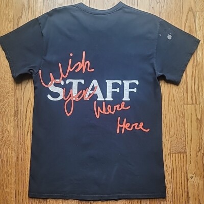 Travis Scott AstroWorld Wish you Were Here Staff Tee Sz M | eBay 